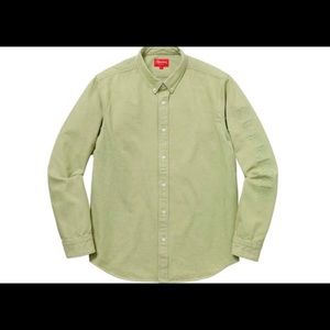 Brand new Supreme denim shirt lime